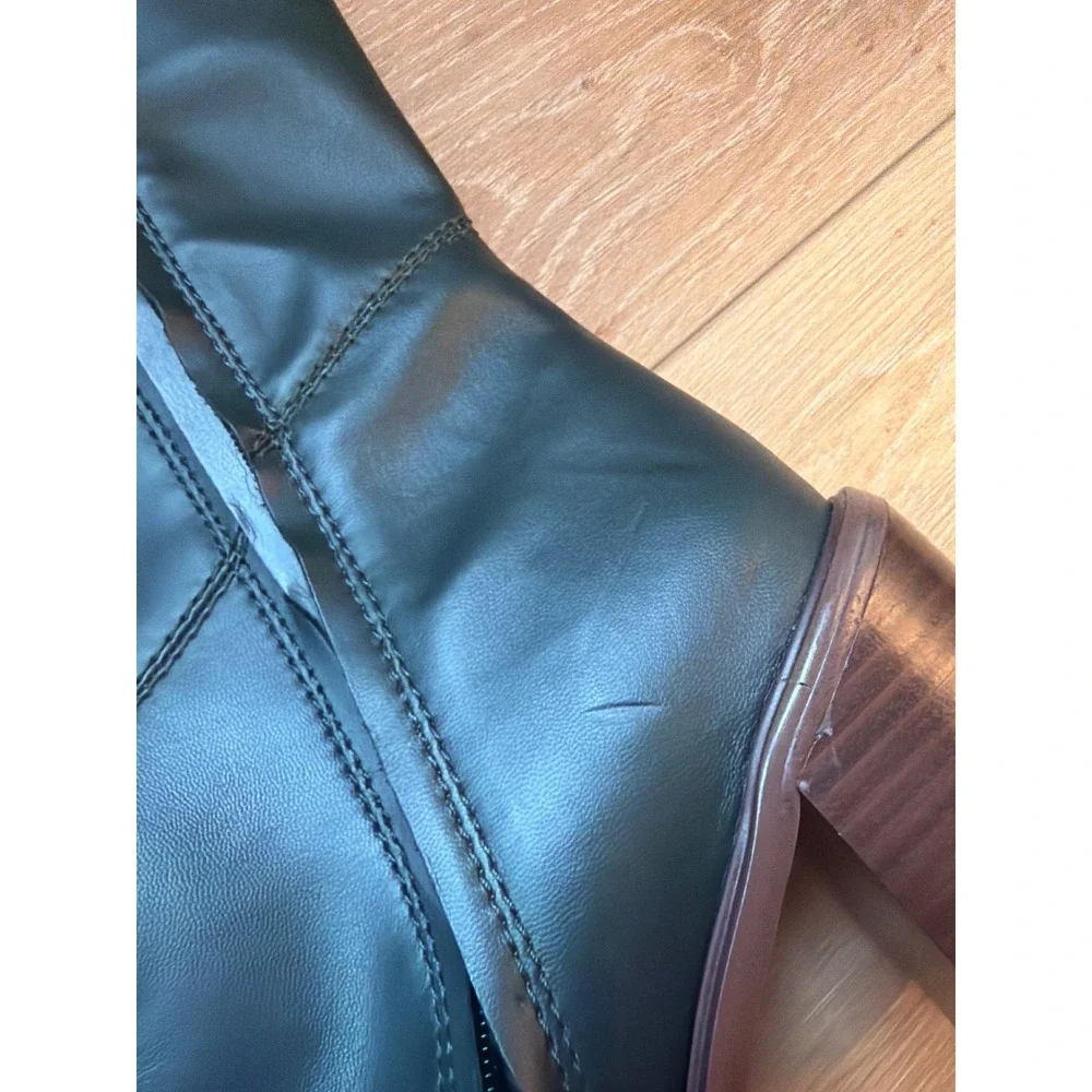 Franco Sarto Womens‎ Stevie Green Mid-Calf Boots Shoes Size 10 Medium Stormy